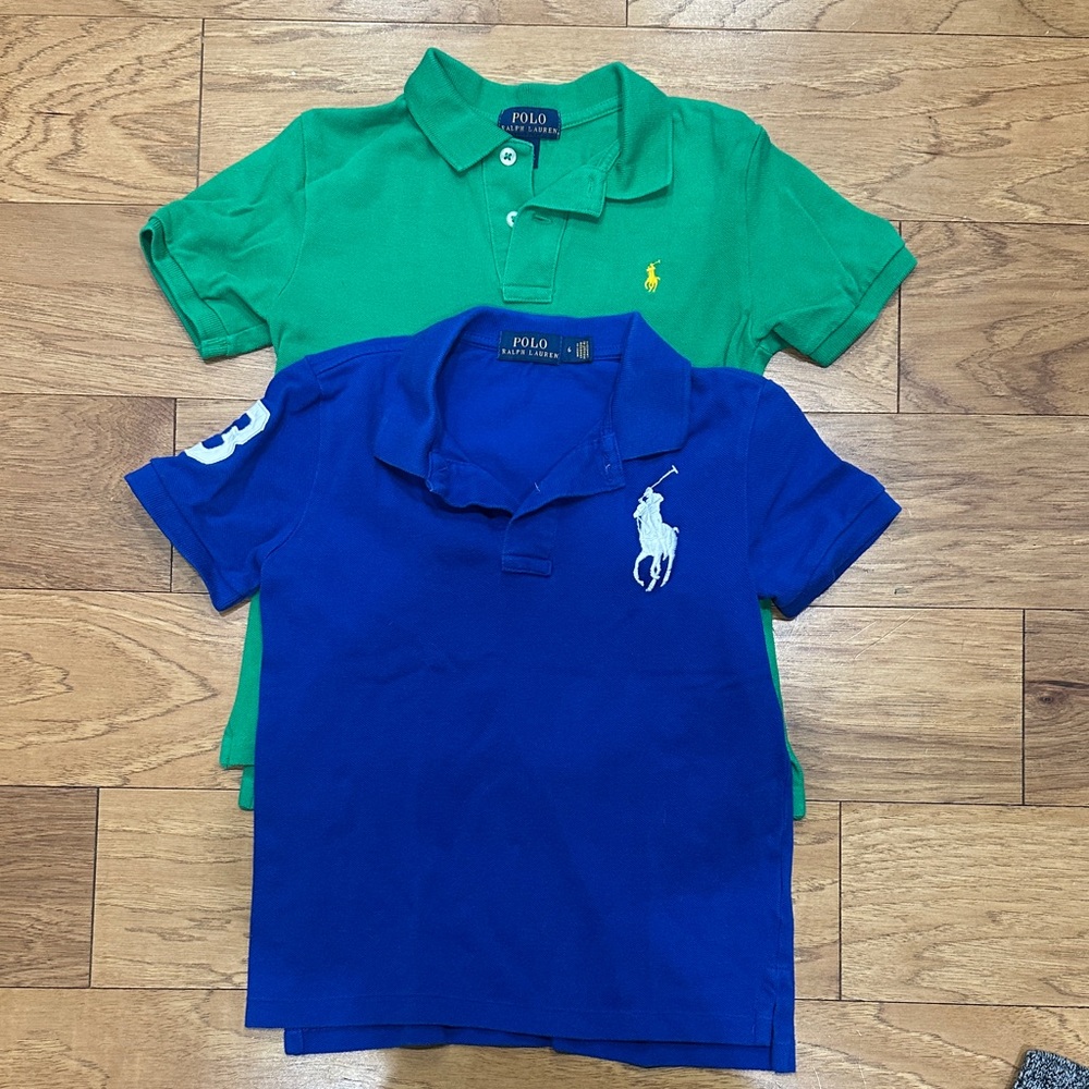 Polo by Ralph Lauren Kids' Polo Shirts in Green and Blue